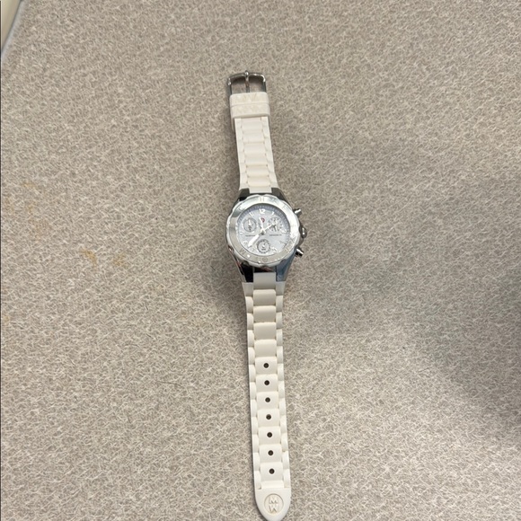 Michele Silver and White Luxury Watch - Picture 7 of 10